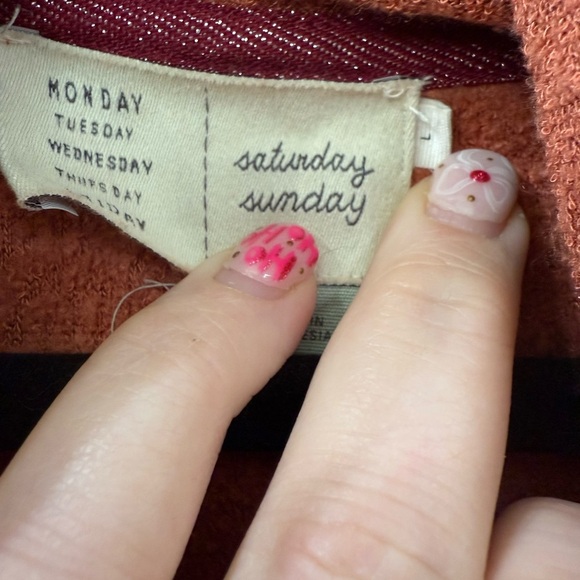 Anthropologie Saturday Sunday Faux Wrap Soft Sweater Burnt Orange Size Large - Picture 3 of 6